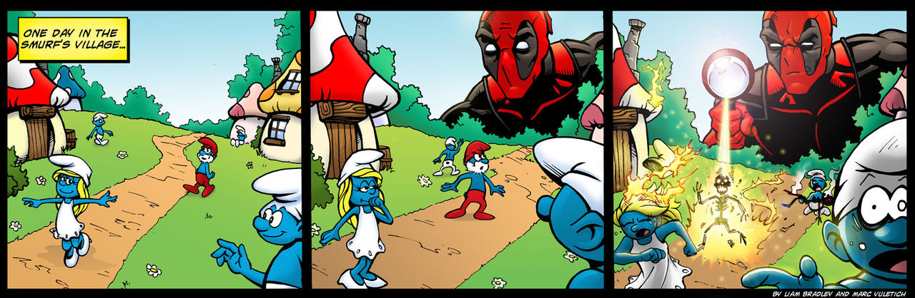 Deadpool_vs_The_Smurfs_by_ScarletVulture.jpg